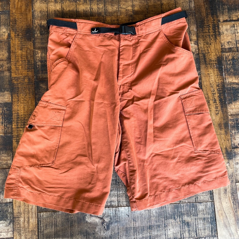 COPY - Prana Large Breathe Stretch Hiking Shorts - Sienna Color with Nylon Belt